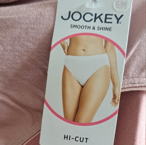 3/$30 • NWT • Jockey • Hi Cut Pink Stretch Seamless Panties Undies Underwear M/6 - Picture 2 of 5